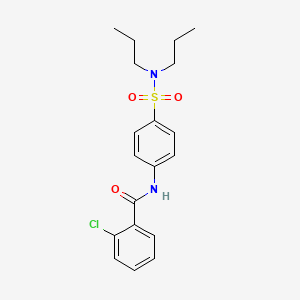 molecular formula C19H23ClN2O3S B11172893 2-chloro-N-[4-(dipropylsulfamoyl)phenyl]benzamide 