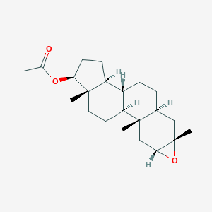 molecular formula C22H34O3 B111729 [(1S,2S,4R,6S,8S,11R,12S,15S,16S)-2,6,16-Trimethyl-5-oxapentacyclo[9.7.0.02,8.04,6.012,16]octadecan-15-yl] acetate CAS No. 16321-36-1