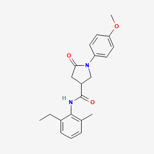 N-(2-ethyl-6-methylphenyl)-1-(4-methoxyphenyl)-5-oxopyrrolidine-3-carboxamide