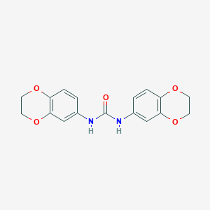 molecular formula C17H16N2O5 B11172992 1,3-Bis(2,3-dihydro-1,4-benzodioxin-6-yl)urea 