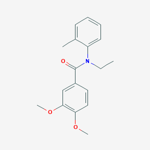 molecular formula C18H21NO3 B11173005 N-ethyl-3,4-dimethoxy-N-(2-methylphenyl)benzamide 