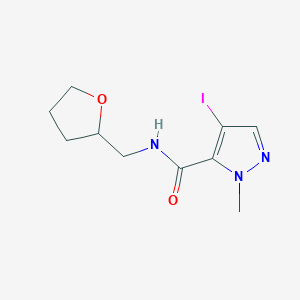 molecular formula C10H14IN3O2 B11173006 4-iodo-1-methyl-N-(tetrahydrofuran-2-ylmethyl)-1H-pyrazole-5-carboxamide 