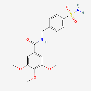 molecular formula C17H20N2O6S B11173024 3,4,5-trimethoxy-N-[(4-sulfamoylphenyl)methyl]benzamide 