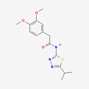 2-(3,4-dimethoxyphenyl)-N-[5-(propan-2-yl)-1,3,4-thiadiazol-2-yl]acetamide