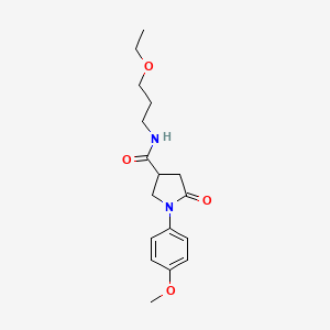 N-(3-ethoxypropyl)-1-(4-methoxyphenyl)-5-oxopyrrolidine-3-carboxamide