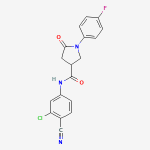 N-(3-chloro-4-cyanophenyl)-1-(4-fluorophenyl)-5-oxopyrrolidine-3-carboxamide