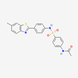 N-(4-{[4-(6-methyl-1,3-benzothiazol-2-yl)phenyl]sulfamoyl}phenyl)acetamide