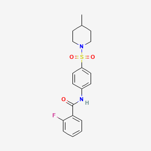 2-fluoro-N-{4-[(4-methylpiperidin-1-yl)sulfonyl]phenyl}benzamide