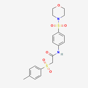 molecular formula C19H22N2O6S2 B11173100 2-[(4-methylphenyl)sulfonyl]-N-[4-(morpholin-4-ylsulfonyl)phenyl]acetamide 