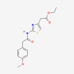 Ethyl (2-{[(4-methoxyphenyl)acetyl]amino}-1,3-thiazol-4-yl)acetate