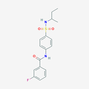 N-[4-(butan-2-ylsulfamoyl)phenyl]-3-fluorobenzamide