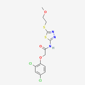 2-(2,4-dichlorophenoxy)-N-{5-[(2-methoxyethyl)sulfanyl]-1,3,4-thiadiazol-2-yl}acetamide