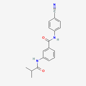 N-(4-cyanophenyl)-3-[(2-methylpropanoyl)amino]benzamide