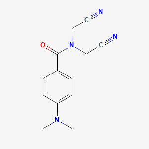 molecular formula C13H14N4O B11173178 N,N-bis(cyanomethyl)-4-(dimethylamino)benzamide 