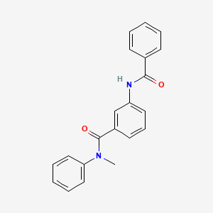 molecular formula C21H18N2O2 B11173195 3-benzamido-N-methyl-N-phenylbenzamide 