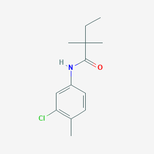 molecular formula C13H18ClNO B11173199 N-(3-chloro-4-methylphenyl)-2,2-dimethylbutanamide 