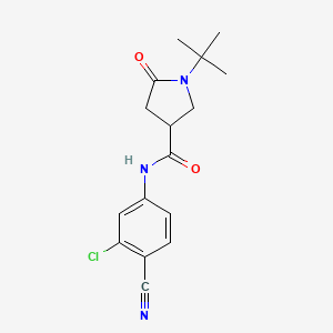 molecular formula C16H18ClN3O2 B11173204 1-tert-butyl-N-(3-chloro-4-cyanophenyl)-5-oxopyrrolidine-3-carboxamide 