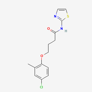 molecular formula C14H15ClN2O2S B11173263 4-(4-chloro-2-methylphenoxy)-N-(1,3-thiazol-2-yl)butanamide 