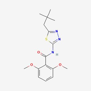 N-[5-(2,2-dimethylpropyl)-1,3,4-thiadiazol-2-yl]-2,6-dimethoxybenzamide