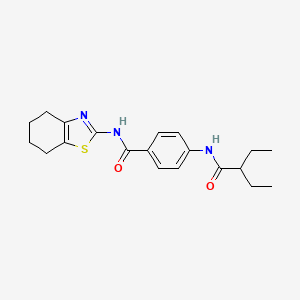 4-[(2-ethylbutanoyl)amino]-N-(4,5,6,7-tetrahydro-1,3-benzothiazol-2-yl)benzamide