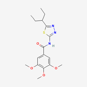 3,4,5-trimethoxy-N-[5-(pentan-3-yl)-1,3,4-thiadiazol-2-yl]benzamide