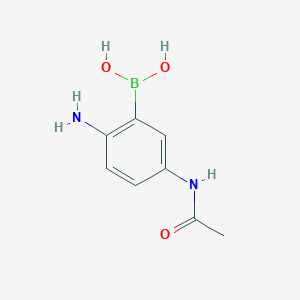 molecular formula C8H11BN2O3 B111733 5-Acetamido-2-aminophenylboronic acid CAS No. 136237-73-5