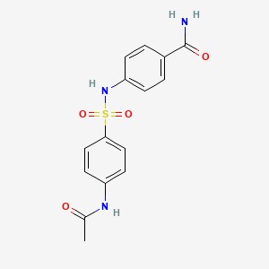 4-({[4-(Acetylamino)phenyl]sulfonyl}amino)benzamide