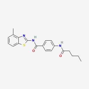 N-(4-methyl-1,3-benzothiazol-2-yl)-4-(pentanoylamino)benzamide