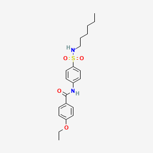 molecular formula C21H28N2O4S B11173324 4-ethoxy-N-[4-(hexylsulfamoyl)phenyl]benzamide 