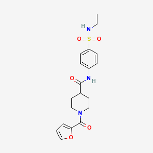 N-[4-(ethylsulfamoyl)phenyl]-1-(furan-2-carbonyl)piperidine-4-carboxamide