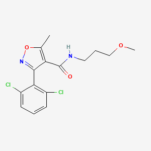 molecular formula C15H16Cl2N2O3 B11173328 3-(2,6-dichlorophenyl)-N-(3-methoxypropyl)-5-methyl-1,2-oxazole-4-carboxamide 