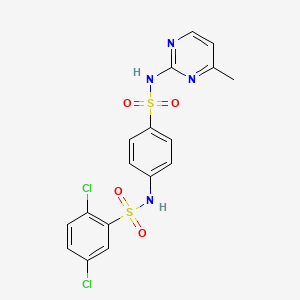 molecular formula C17H14Cl2N4O4S2 B11173329 2,5-dichloro-N-[4-[(4-methylpyrimidin-2-yl)sulfamoyl]phenyl]benzenesulfonamide 