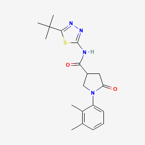 N-(5-tert-butyl-1,3,4-thiadiazol-2-yl)-1-(2,3-dimethylphenyl)-5-oxopyrrolidine-3-carboxamide