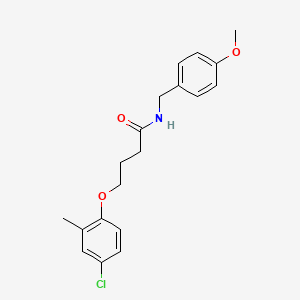 molecular formula C19H22ClNO3 B11173335 4-(4-chloro-2-methylphenoxy)-N-[(4-methoxyphenyl)methyl]butanamide 