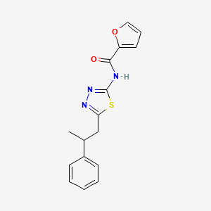 N-[5-(2-phenylpropyl)-1,3,4-thiadiazol-2-yl]furan-2-carboxamide