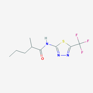 molecular formula C9H12F3N3OS B11173351 2-methyl-N-[5-(trifluoromethyl)-1,3,4-thiadiazol-2-yl]pentanamide 