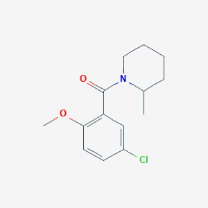 molecular formula C14H18ClNO2 B11173377 (5-Chloro-2-methoxyphenyl)(2-methylpiperidin-1-yl)methanone 