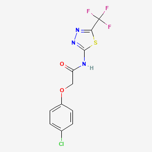 2-(4-chlorophenoxy)-N-[5-(trifluoromethyl)-1,3,4-thiadiazol-2-yl]acetamide