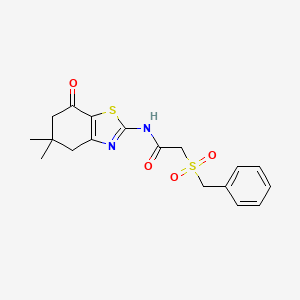 molecular formula C18H20N2O4S2 B11173402 2-(benzylsulfonyl)-N-(5,5-dimethyl-7-oxo-4,5,6,7-tetrahydro-1,3-benzothiazol-2-yl)acetamide 