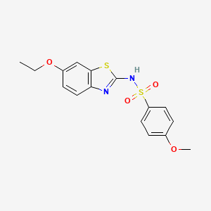 N-(6-ethoxy-1,3-benzothiazol-2-yl)-4-methoxybenzenesulfonamide