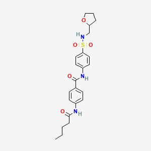 4-(pentanoylamino)-N-{4-[(tetrahydrofuran-2-ylmethyl)sulfamoyl]phenyl}benzamide