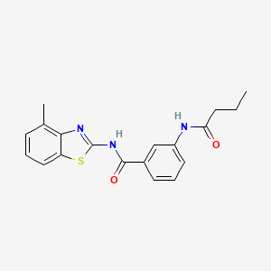 molecular formula C19H19N3O2S B11173446 3-(butanoylamino)-N-(4-methyl-1,3-benzothiazol-2-yl)benzamide 