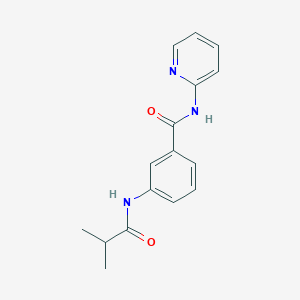 molecular formula C16H17N3O2 B11173456 3-[(2-methylpropanoyl)amino]-N-(pyridin-2-yl)benzamide 