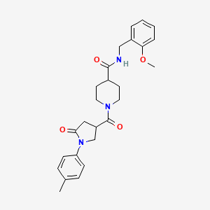 N-(2-methoxybenzyl)-1-{[1-(4-methylphenyl)-5-oxopyrrolidin-3-yl]carbonyl}piperidine-4-carboxamide