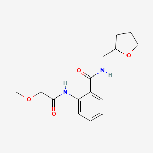 molecular formula C15H20N2O4 B11173472 2-[(methoxyacetyl)amino]-N-(tetrahydrofuran-2-ylmethyl)benzamide 