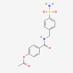 4-[(4-Sulfamoylbenzyl)carbamoyl]phenyl acetate