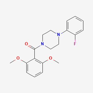 molecular formula C19H21FN2O3 B11173519 (2,6-Dimethoxyphenyl)[4-(2-fluorophenyl)piperazin-1-yl]methanone 