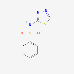 molecular formula C8H7N3O2S2 B11173532 N-(1,3,4-thiadiazol-2-yl)benzenesulfonamide CAS No. 5559-06-8