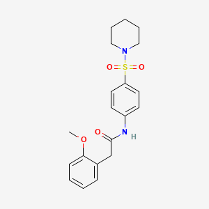 molecular formula C20H24N2O4S B11173542 2-(2-Methoxy-phenyl)-N-[4-(piperidine-1-sulfonyl)-phenyl]-acetamide 