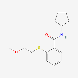 N-cyclopentyl-2-[(2-methoxyethyl)sulfanyl]benzamide